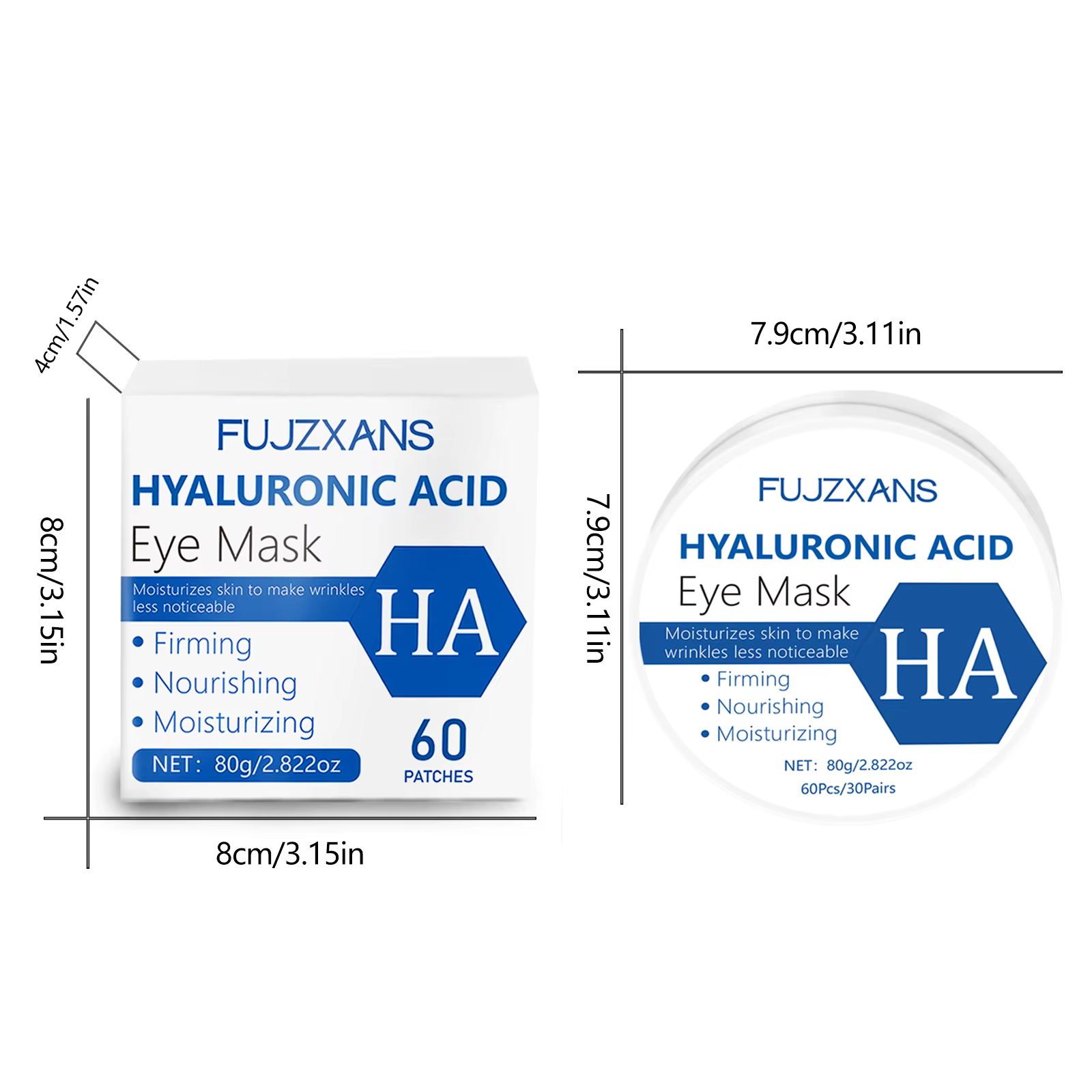 Masque pour les yeux à l'acide hyaluronique