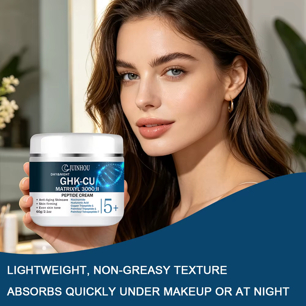 Crème Visage Hydratation Intense JUINHOU au Tripeptide de Cuivre & Matrixyl 3000 II – Répare la Barrière Cutanée et Illumine le Teint