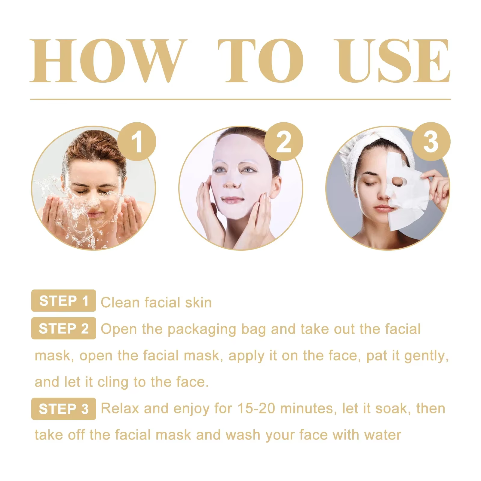 Masque Facial Anti-rides au collagène