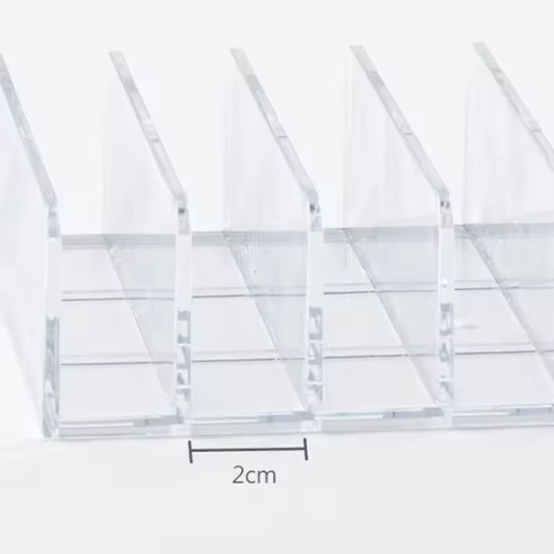 Boîte de rangement de maquillage, étagère de rangement transparente à 7 compartiments, affichage multi-cellules pour cosmétiques, fard à joues, fard à paupières, gain de place, Durable
