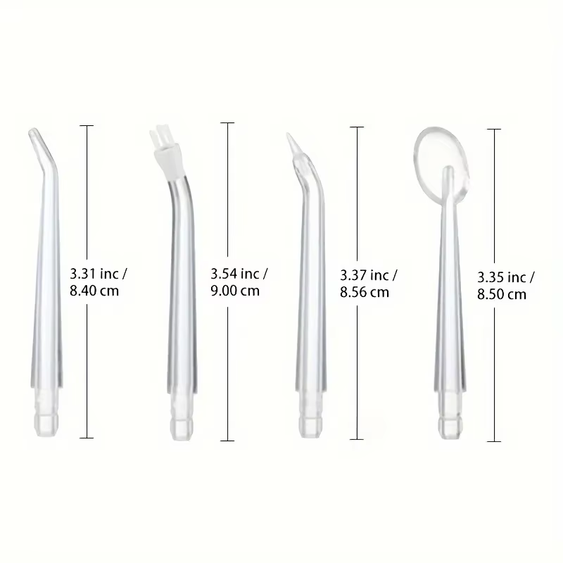 Paquet de 4 embouts de fil dentaire à eau GentleCare – Buses en plastique faciles à attacher et durables pour un nettoyage hygiénique, un remplacement pratique