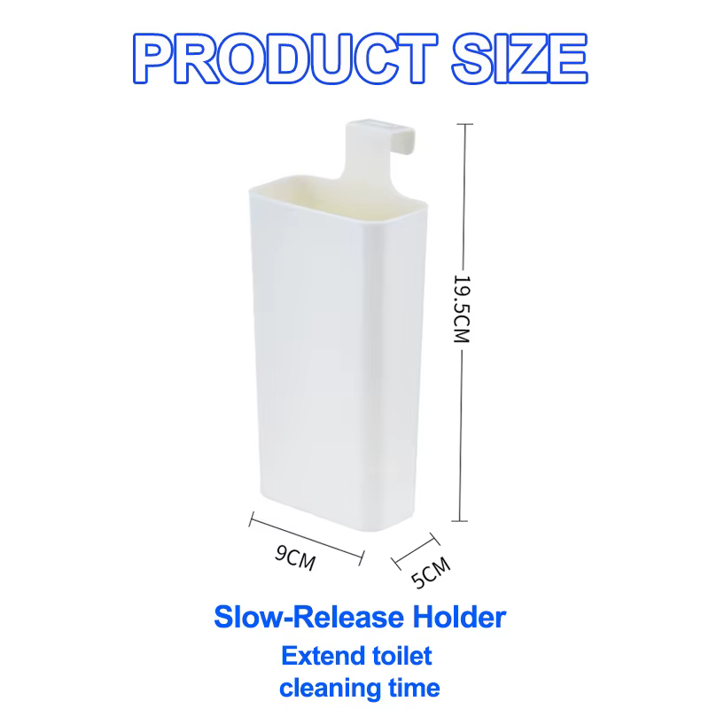 Distributeur de nettoyant solide pour toilettes - Pièce de rechange pour réservoir, Boîte tampon nettoyante pour cuvette de toilettes, Distributeur suspendu à libération lente, Prolonge le temps de ne