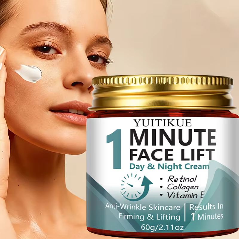 Crème de jour et de nuit liftante pour le visage de 1 minute