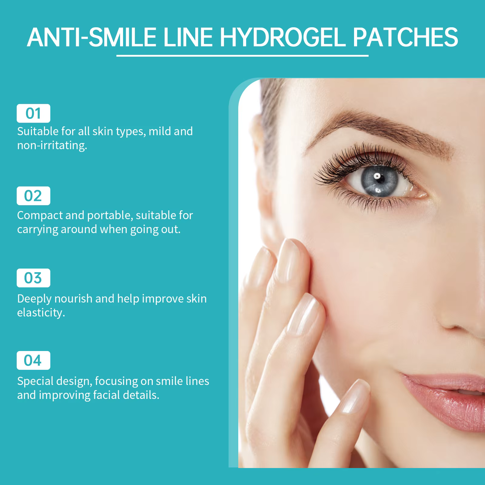 Patch de lignes souriantes pour plis nasolabiaux