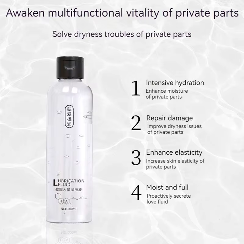 Lubrifiant intime à base d'eau 60ML/200ML/500ML Hypoallergénique Séchage rapide Non gras Facile à nettoyer pour hommes et femmes