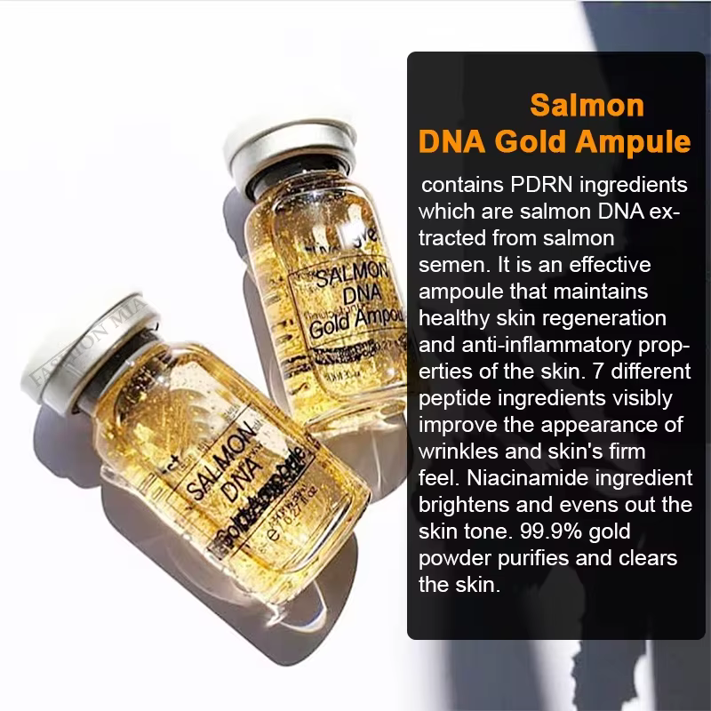 Kit Coréen 8ml d'Essence BB Crème Booster de Peau à l'ADN de Saumon et Or