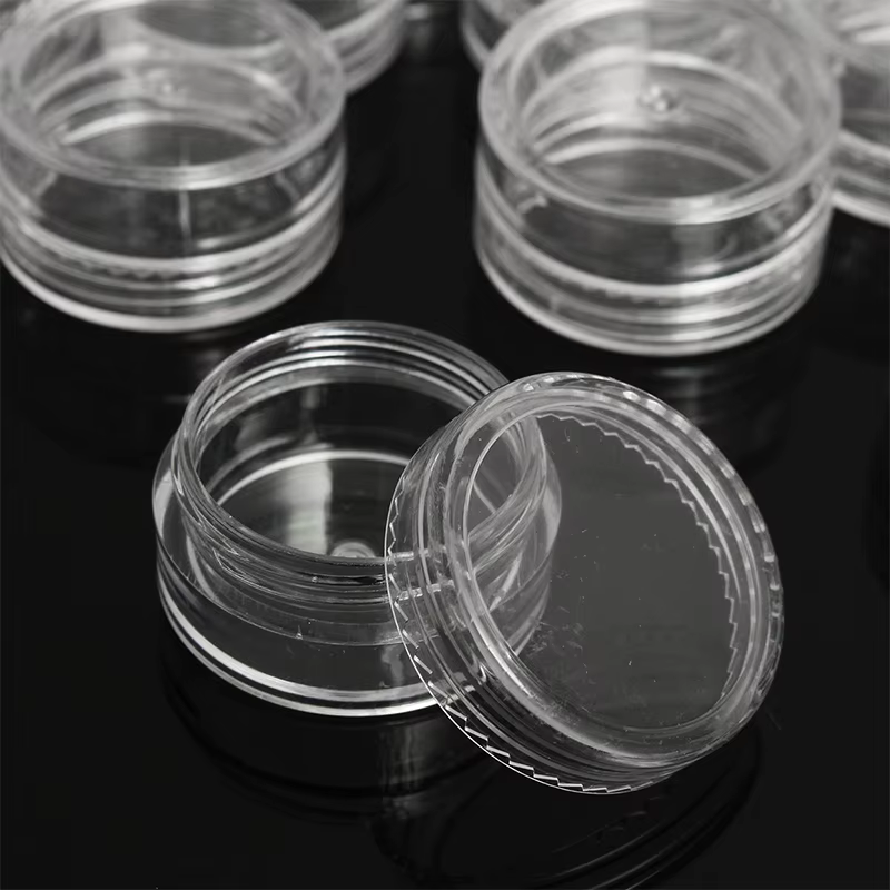 Mini pots cosmétiques transparents 5g pour échantillons de crème