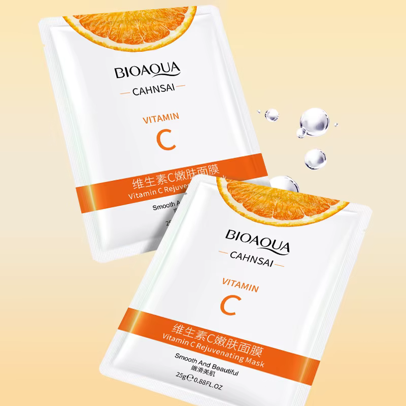 10 pièces BIOAQUA vitamine C masque Facial soins de la peau du visage hydratant