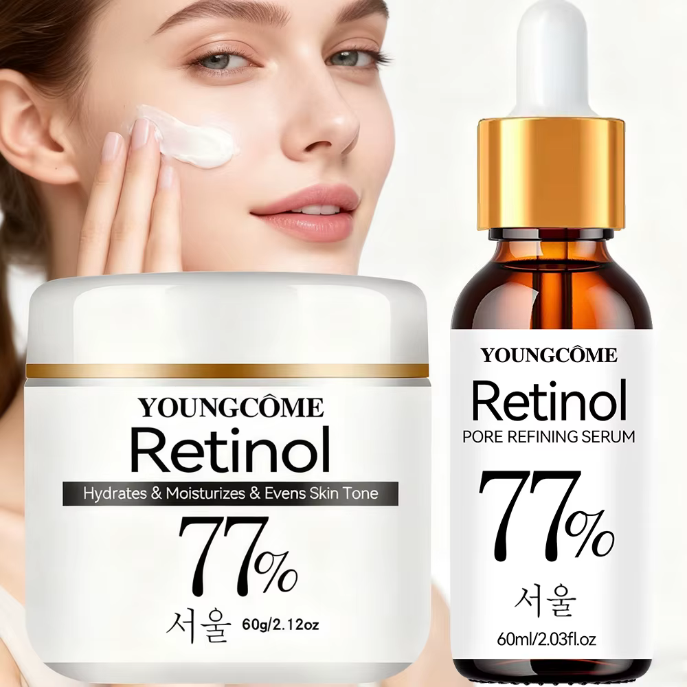 Ensemble de crème sérum pour le visage raffermissant au rétinol