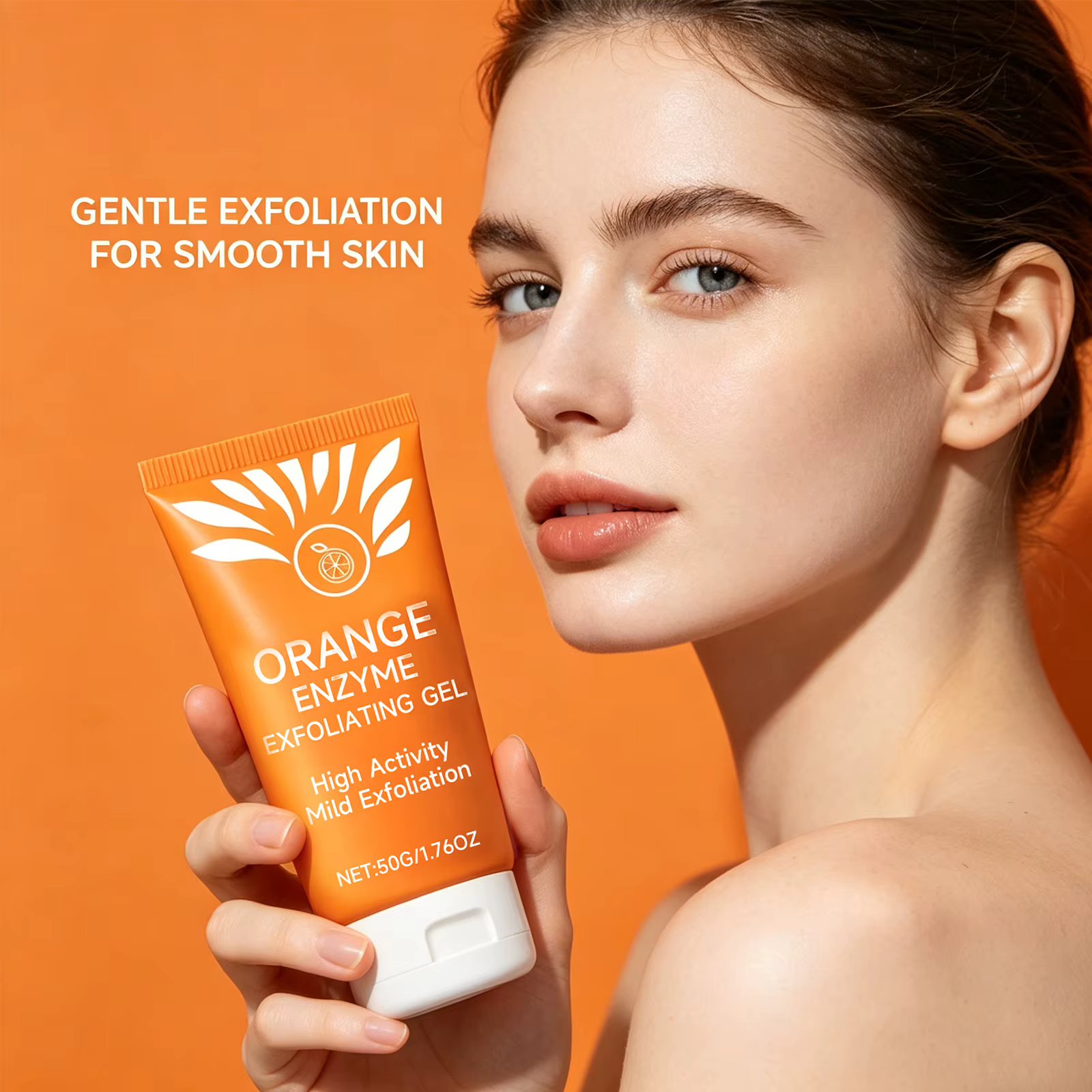 Gel exfoliant à l'orange pour le soin du visage et du corps