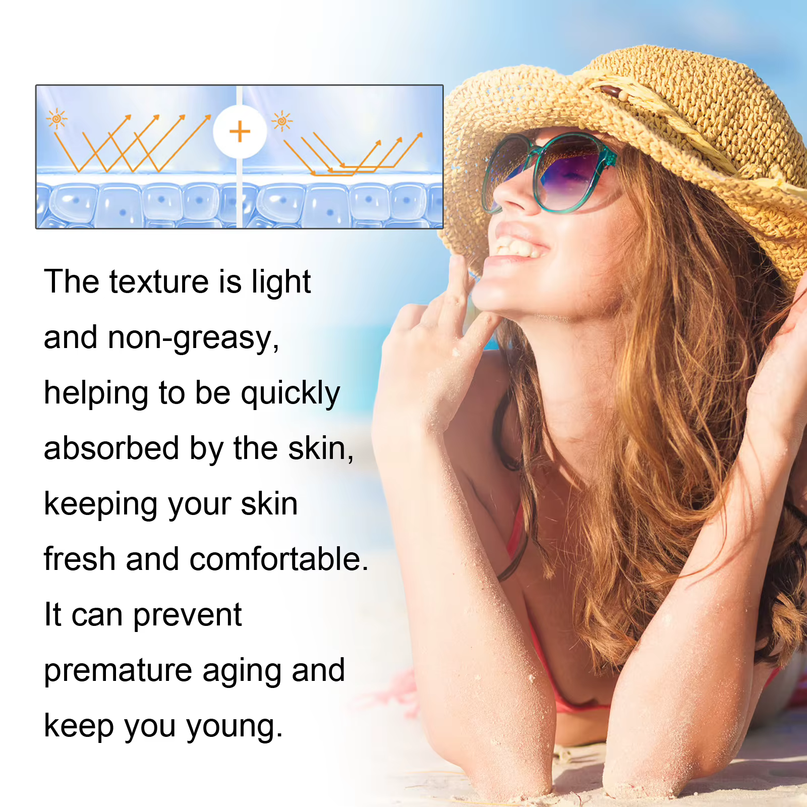 Crème solaire SPF100+ pour le visage et le corps