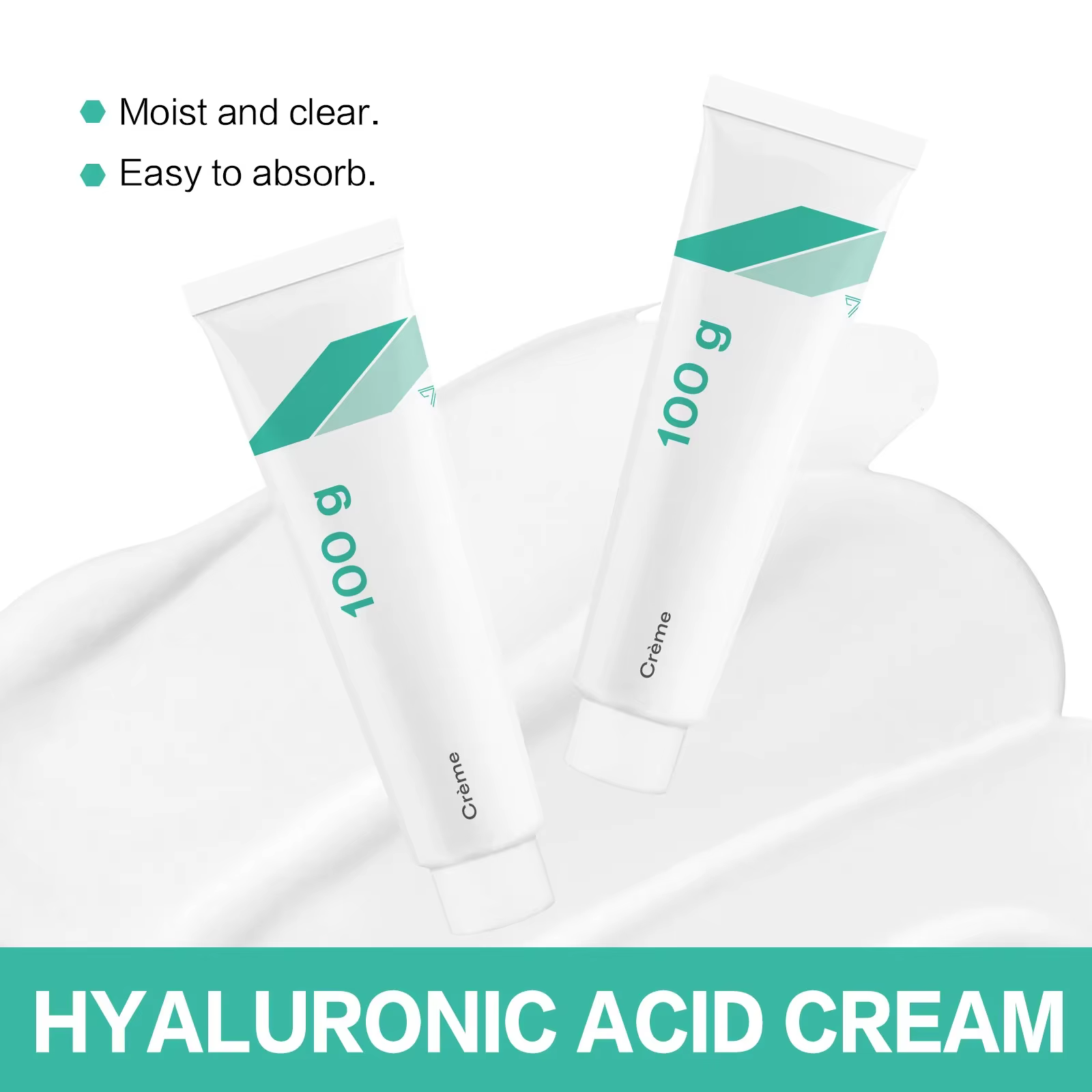 Crème à l'acide hyaluronique premium 100 g – Hydratation profonde