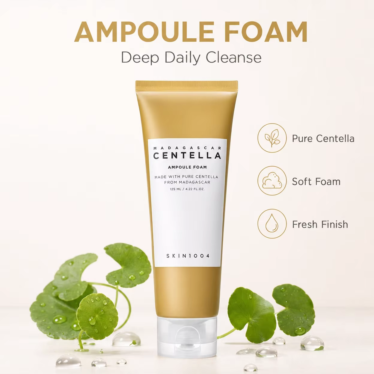 Mousse nettoyante profonde coréenne à la Centella pour minimiser les pores