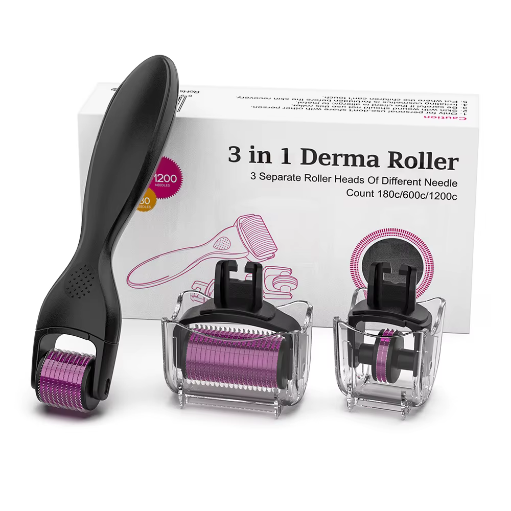 Rouleau Derma 3-en-1 à micro-aiguilles