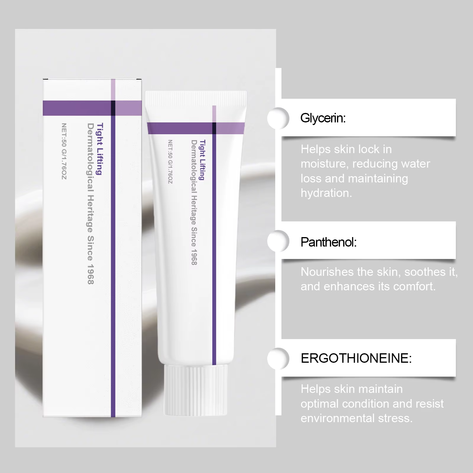 Crème hydratante pour le visage réduisant les rides