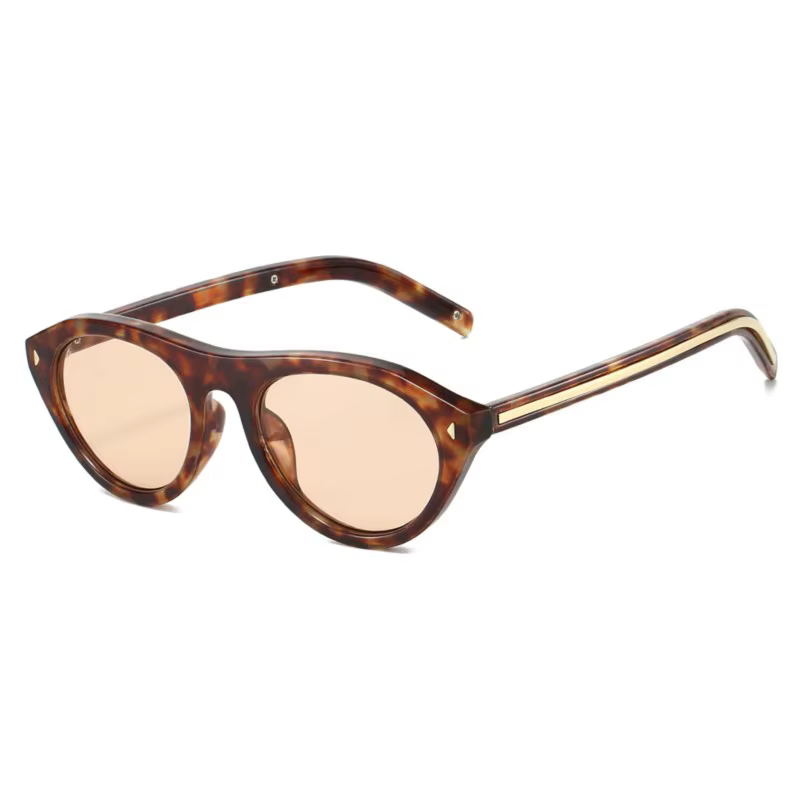 Nouvelles Lunettes de Soleil de Créateur pour Femme, Style Œil de Chat, Rétro Tendance, Ovales avec Rivets, Y2K, Protection UV400, Gafas