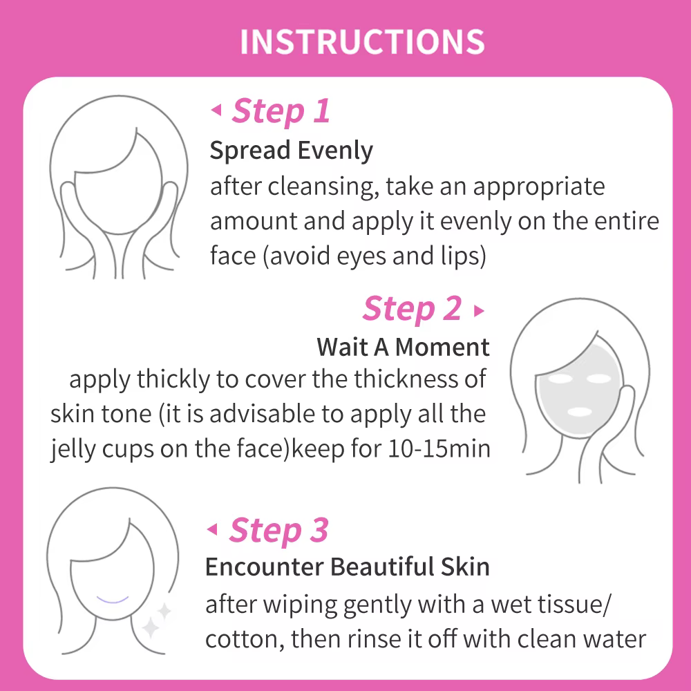 Masque de boue d'argile combiné rose