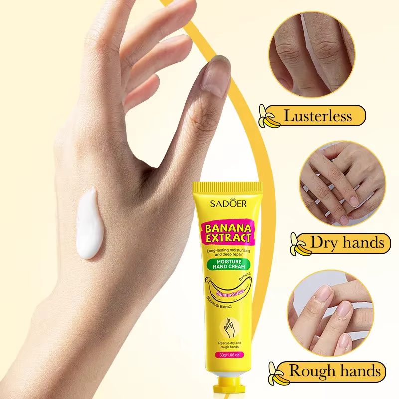 Pack de 3 crèmes hydratantes pour les mains à la banane