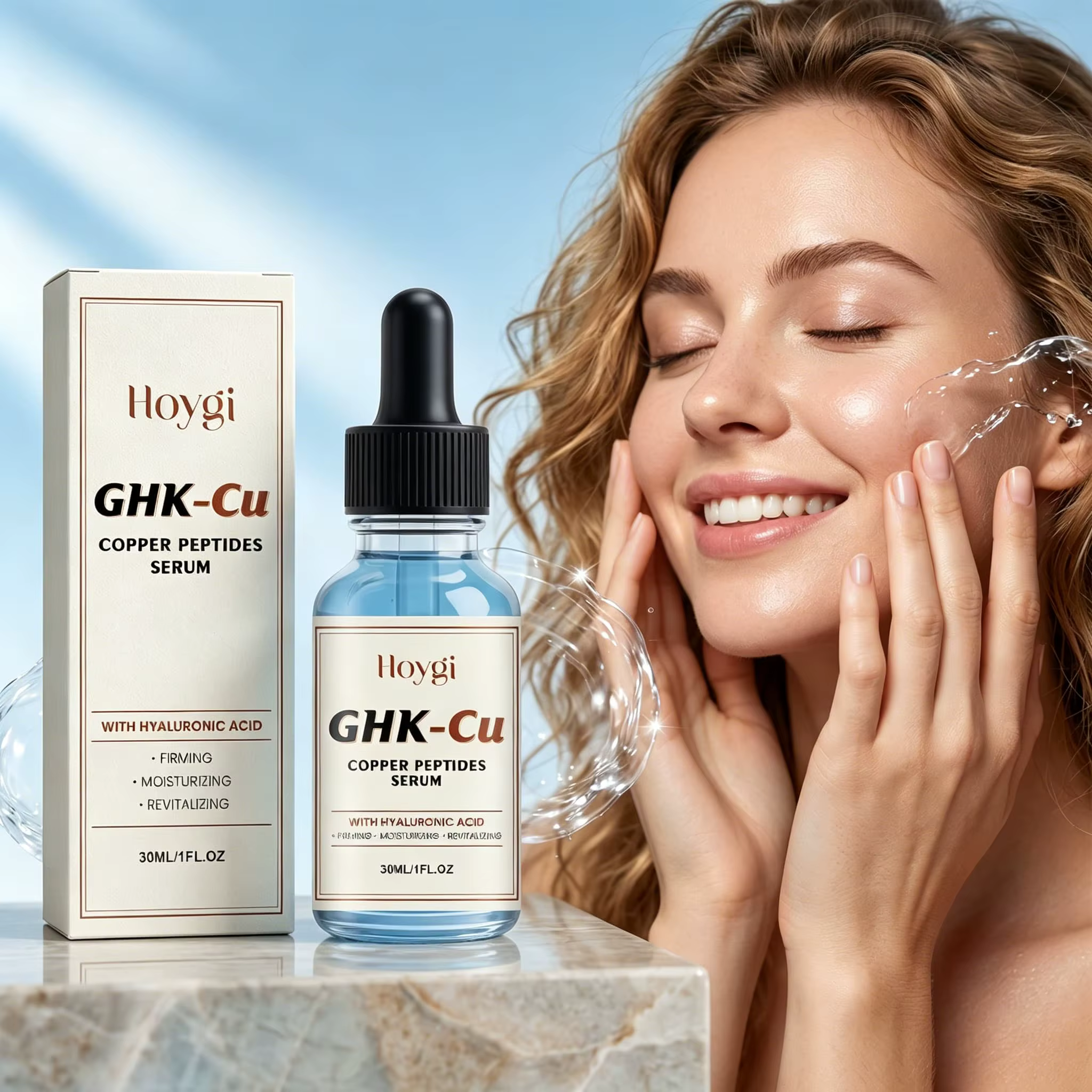 Sérum au cuivre GHK-Cu 30/60/120ml avec acide hyaluronique