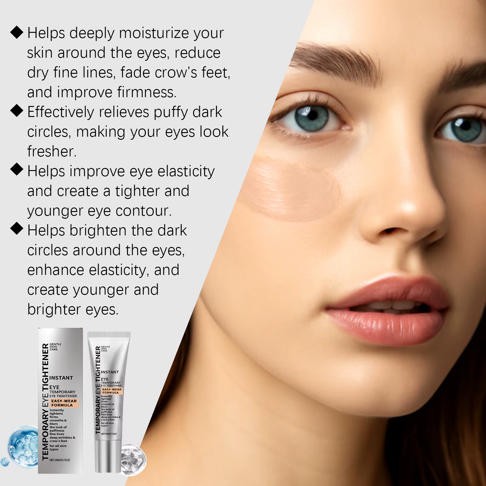 Crème raffermissante pour les yeux à la vitamine E