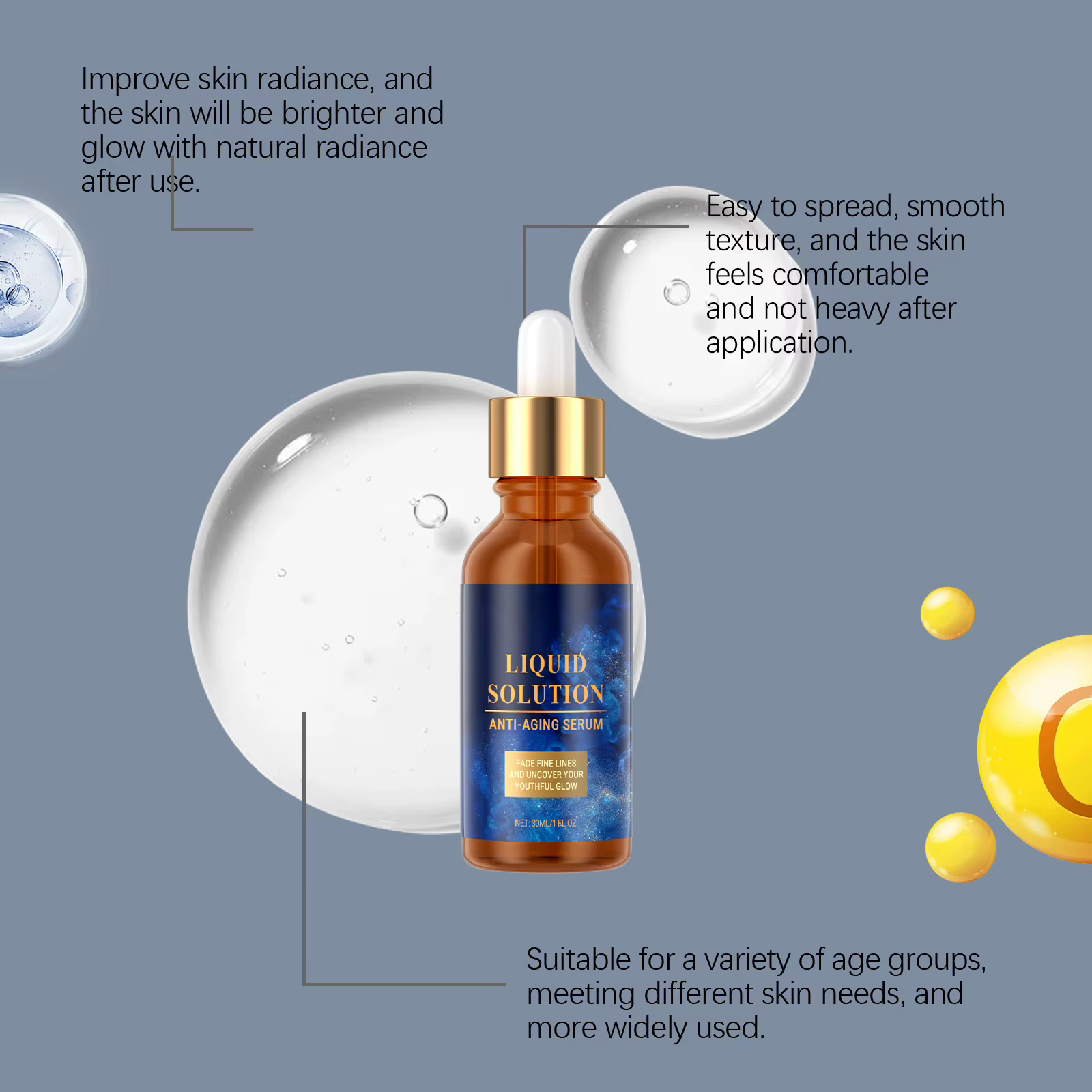 Sérum Anti-âge, réduit les rides