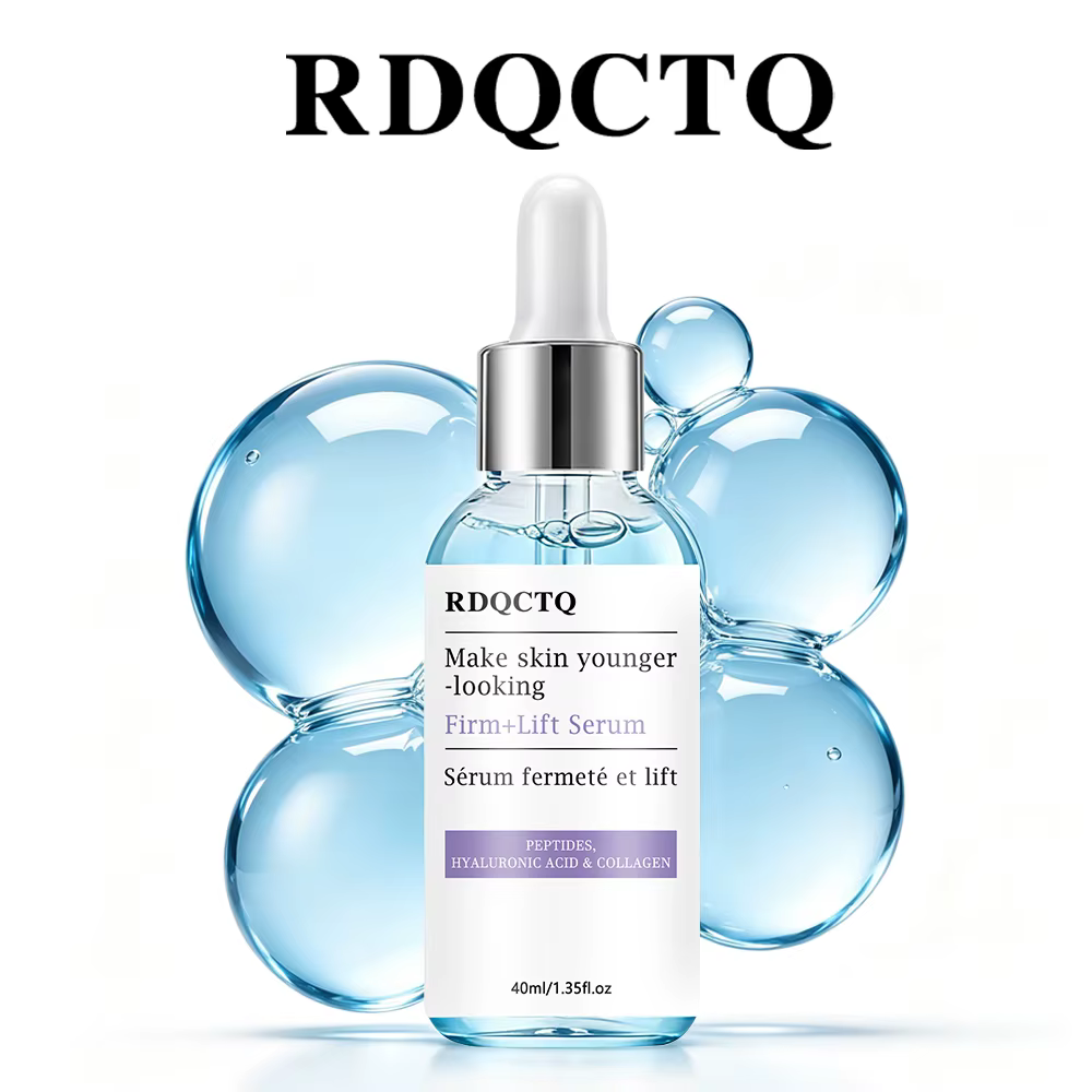 Sérum pour le visage avec peptides, acide hyaluronique, collagène, traitement hydratant pour le visage, pour une texture de peau lisse et une amélioration de l'élasticité