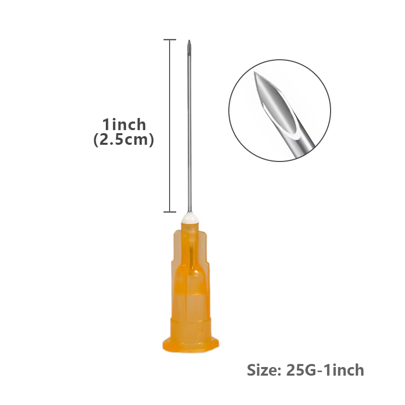 Petite seringue jetable de 2.5ml/cc, avec aiguille 25G 25mm, stérile, emballée individuellement, pour distribution industrielle, utilisation en laboratoire, 100 pièces