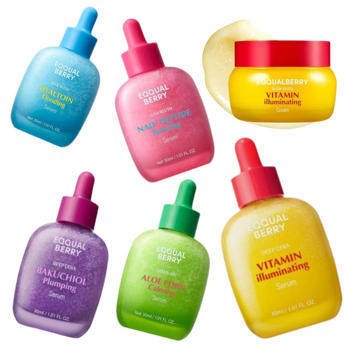 Sérum apaisant coréen EQQUALBERRY BAKUCHIOL à l'aloe vera et PDRN