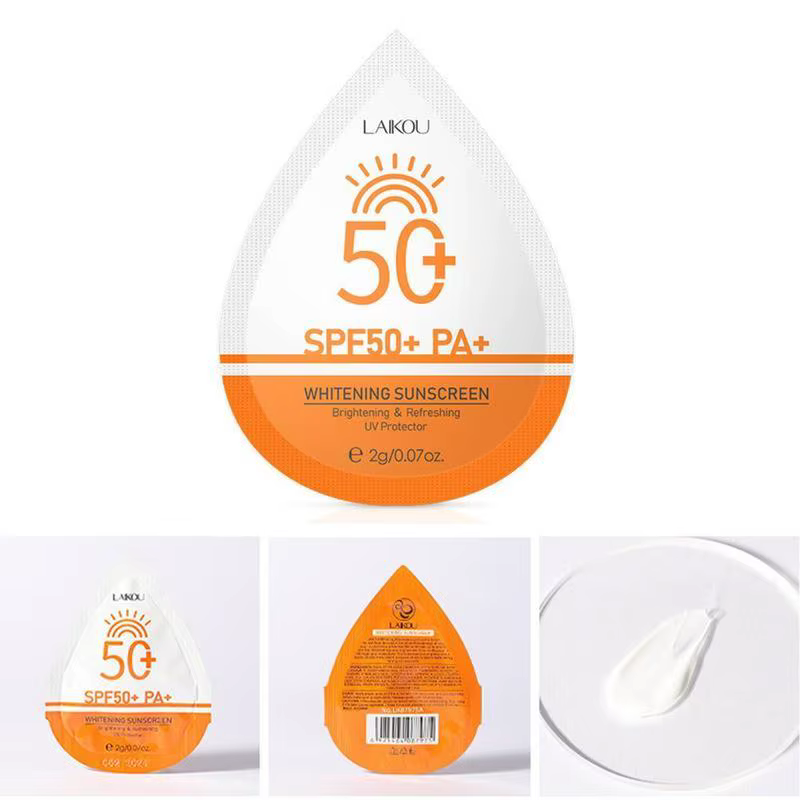 20/30/40/50/100 pièces Mini crème solaire taille de voyage imperméable à l'eau anti-transpiration SPF50 + écrans