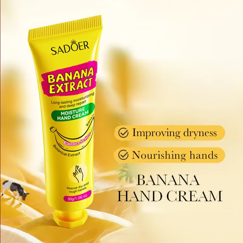 Pack de 3 crèmes hydratantes pour les mains à la banane