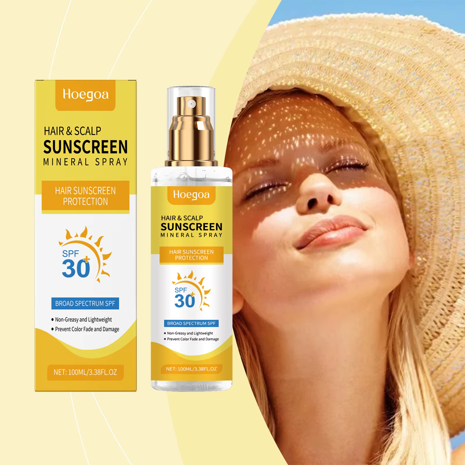 Spray de Protection solaire pour cuir chevelu