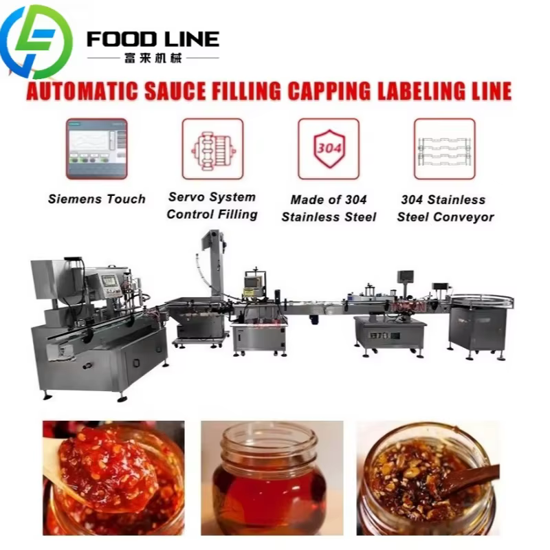 Machine automatique de remplissage et d'étiquetage pour barbecue au chocolat, pâte de tomate, Sauce au pot de Ghee, Machine de remplissage et d'étiquetage