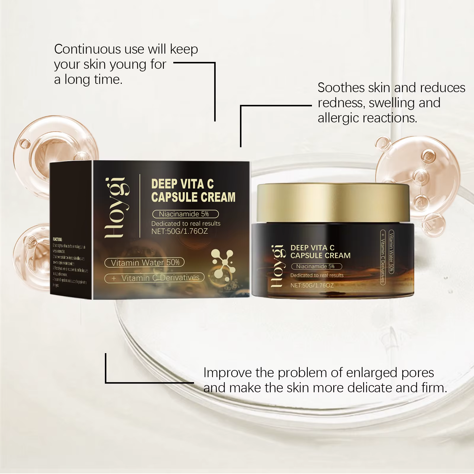 Crème à la Niacinamide Éclaircissante Anti-Taches Brunes et Mélasma
