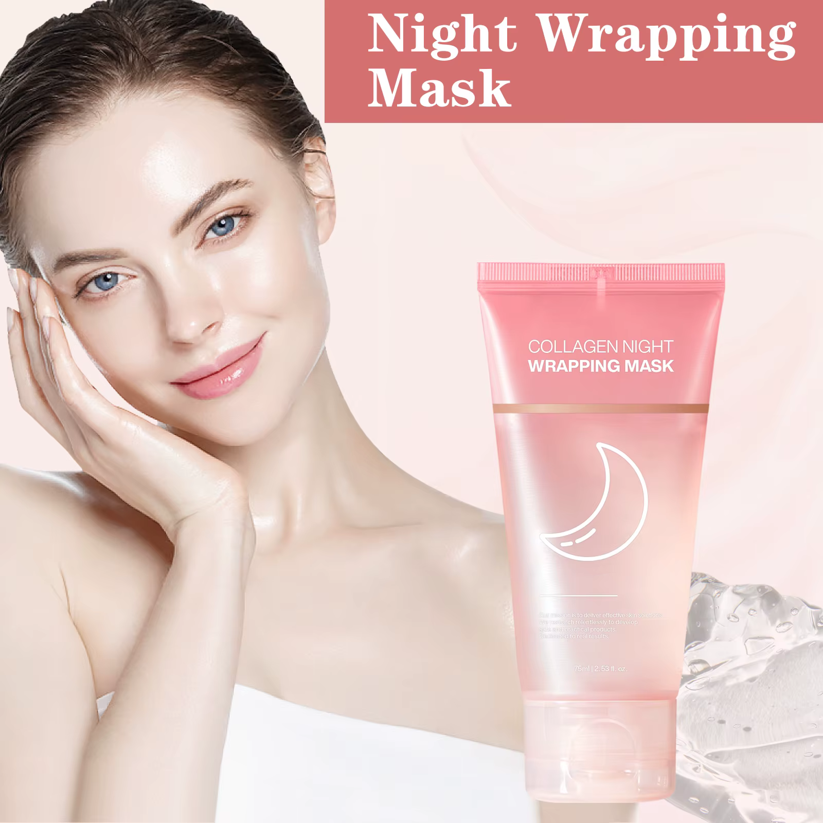 Masque facial hydratant réduit l'affaissement du collagène