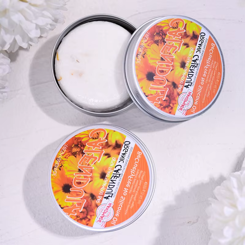 Le savon shampooing végétal au calendula n'a pas d'huile de silicone ni résidu