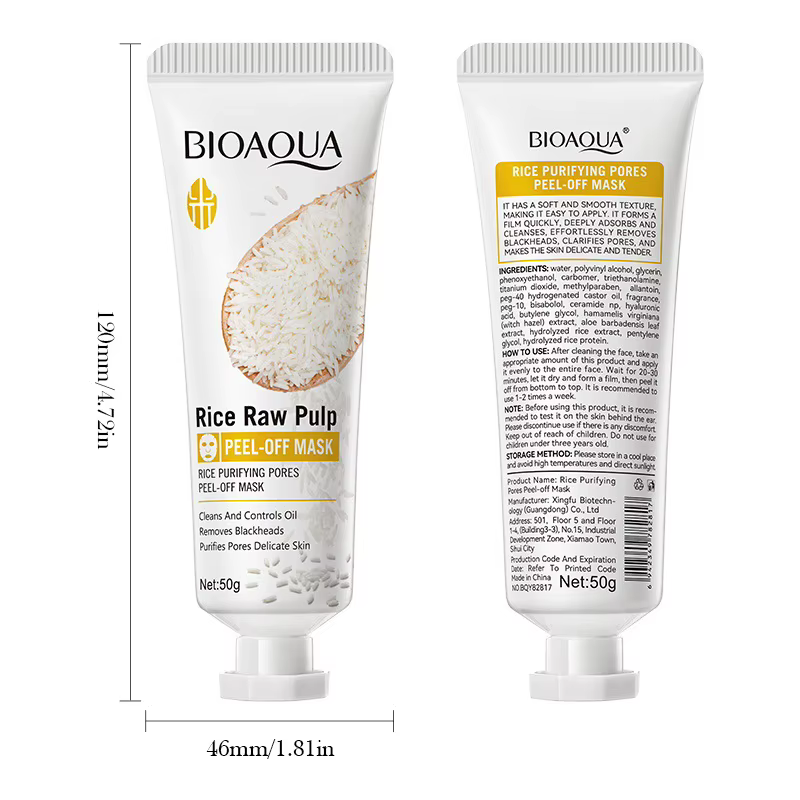 BIAOQUA riz blanc visage Peeling masque hydratant enlever points noirs blanchissant Anti-âge Anti-rides