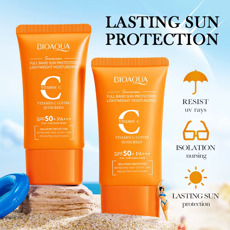 BIOAQUA spf 50 crème solaire pour visage corps cou bloqueur