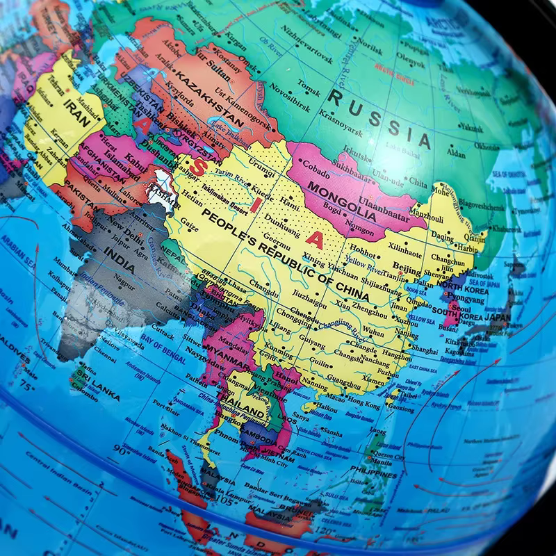 Globe éducatif pour l'enseignement, carte du monde anglaise HD avec 360, 1 pièce °   Rotation, outil d'apprentissage de la géographie de bureau standard