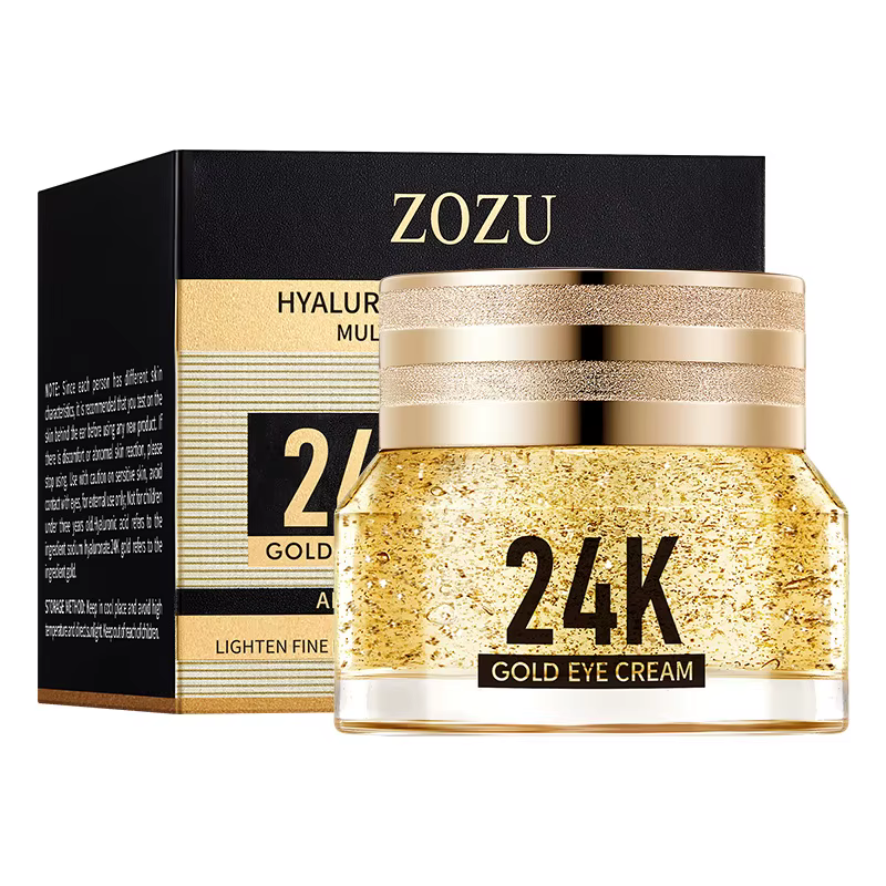 Crème pour les yeux à l'acide hyaluronique or 24 carats