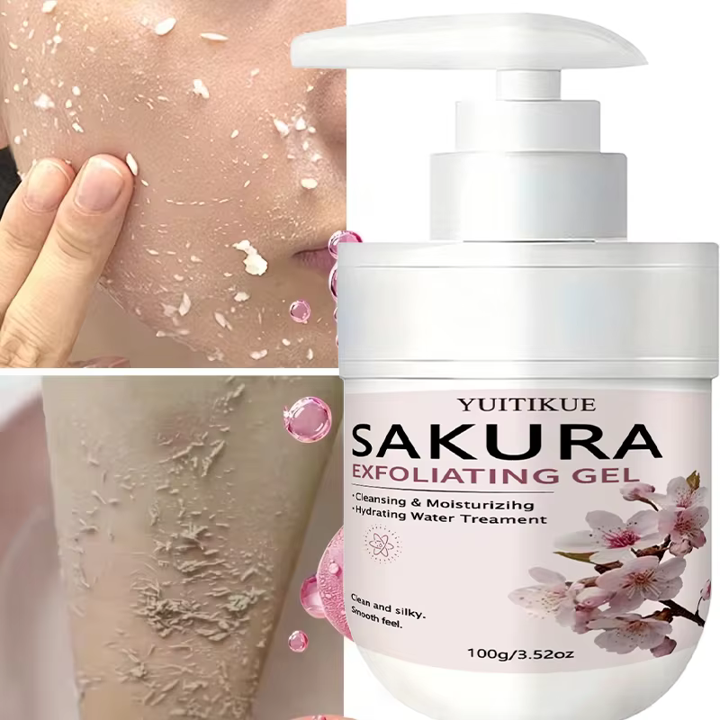 Gel exfoliant Sakura YUITIKUE | Nettoyage et hydratation pour une peau soyeuse et lisse