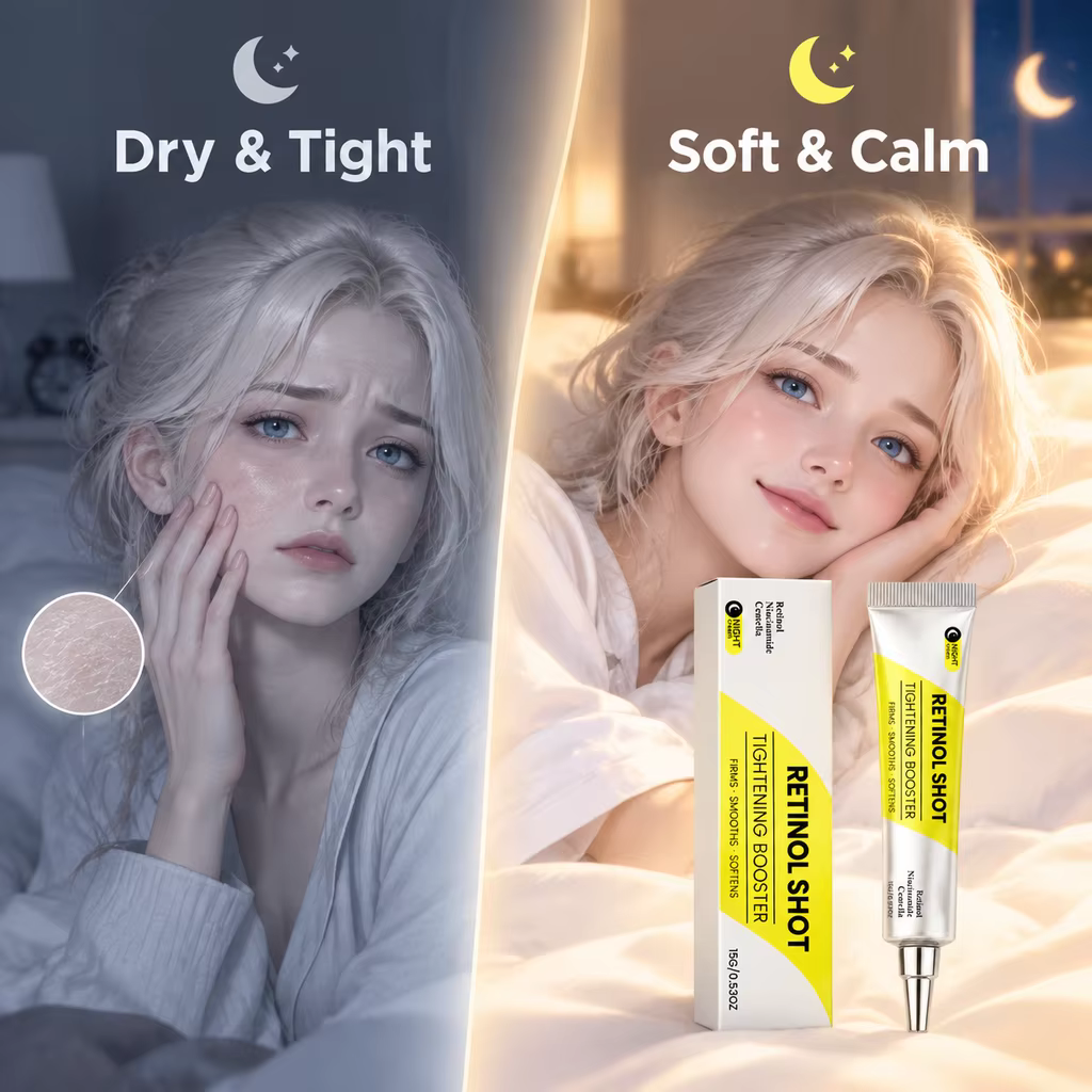 Crème de nuit au rétinol, hydratant pour le visage, soin hydratant, crème pour le visage à base de niacinamide et de centella, crème de soin quotidienne pour la peau, 15 g.