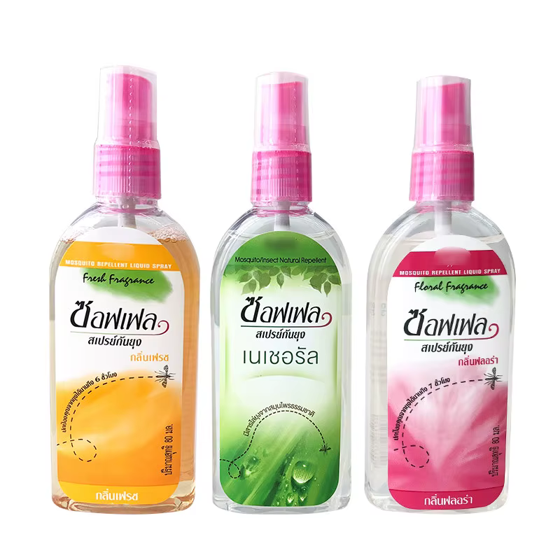 THAILANDE - Moustiquaire anti-moustiques d'extérieur à la rose/tangerine/citronnelle 30ml/80ml
