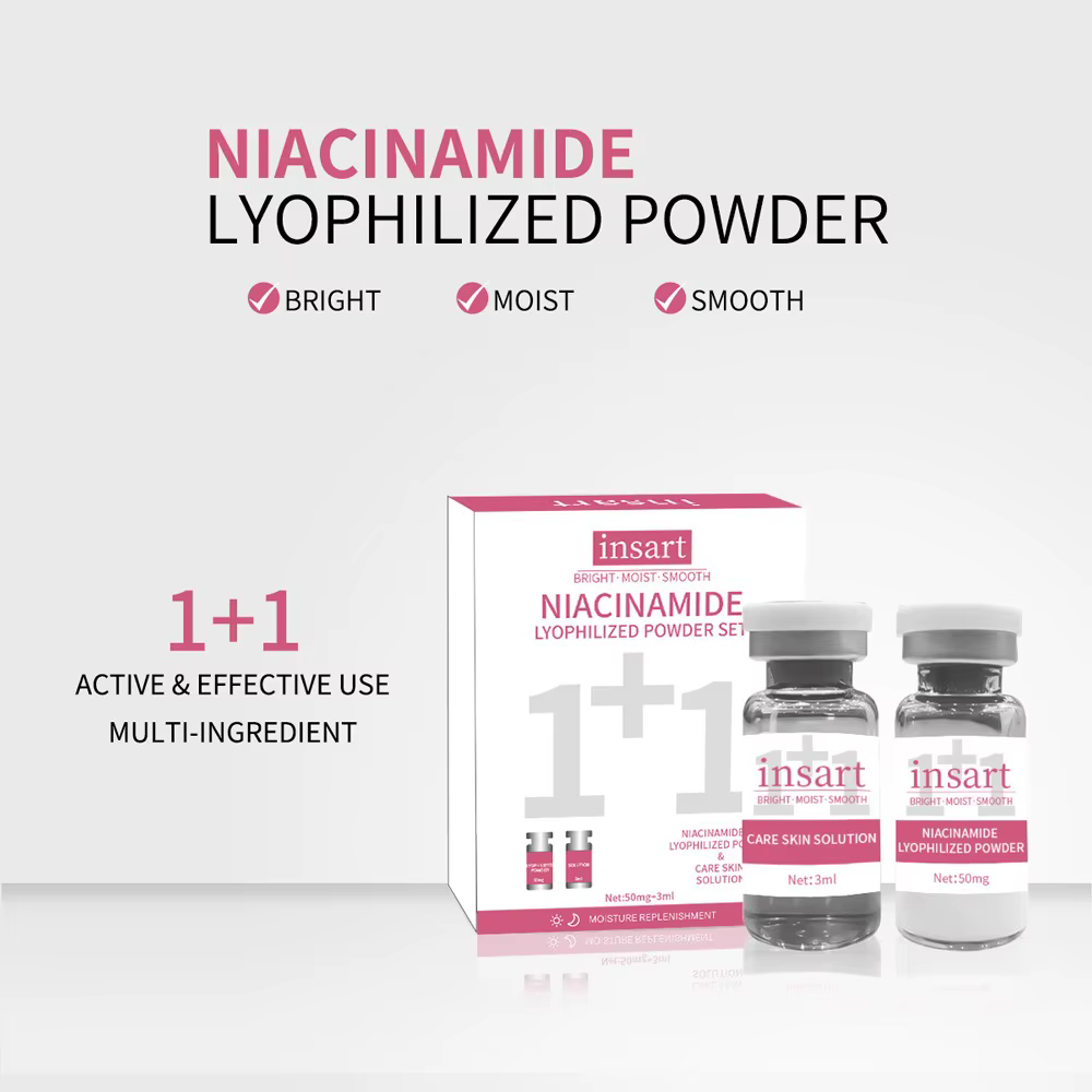 Niacinamide Oligopeptide VC poudre lyophilisée sérum pour le visage Anti-âge éclaircissant Essence hydratante pour tous les soins de la peau