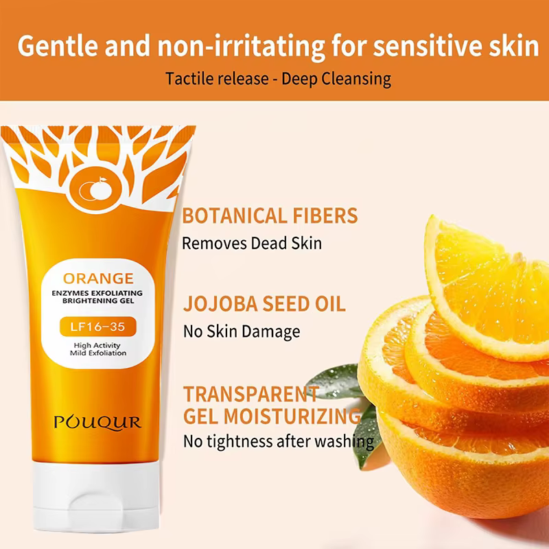 Gel exfoliant Orange crème hydratante visage gommage pour le corps Gel nettoyage en profondeur hydratant