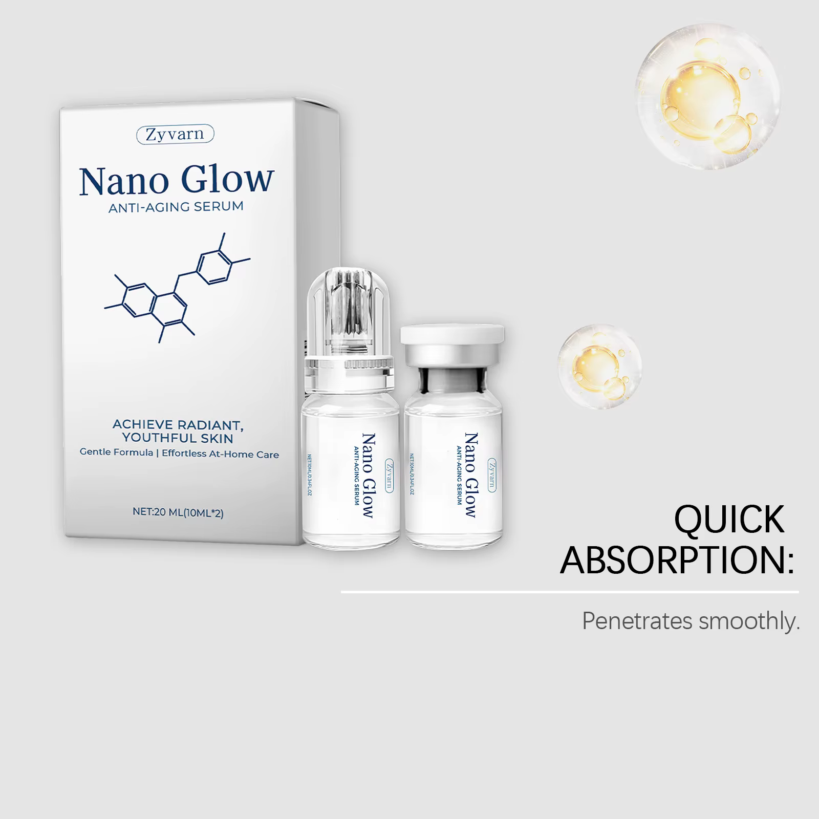 Sérum anti-âge à micro-aiguilles pour affiner les pores