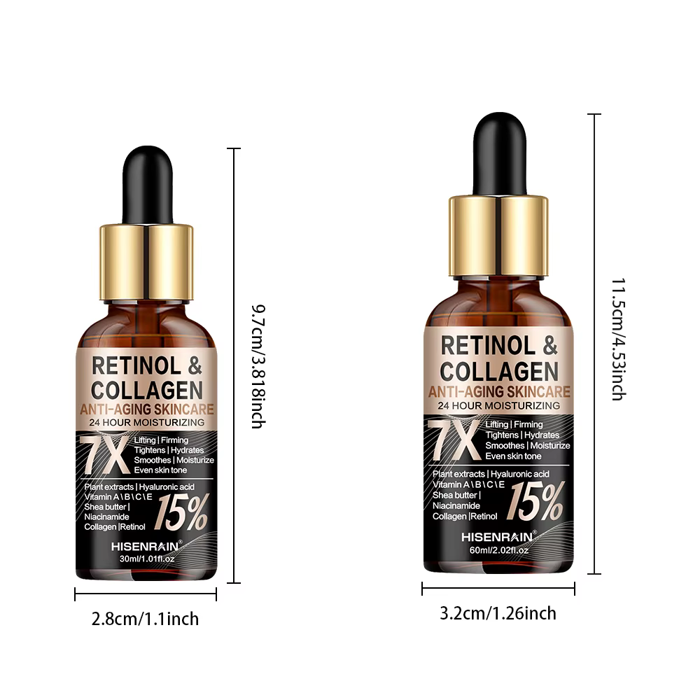 Sérum pour le visage au rétinol et au collagène HISENRAIN - Hydratant intense anti-âge