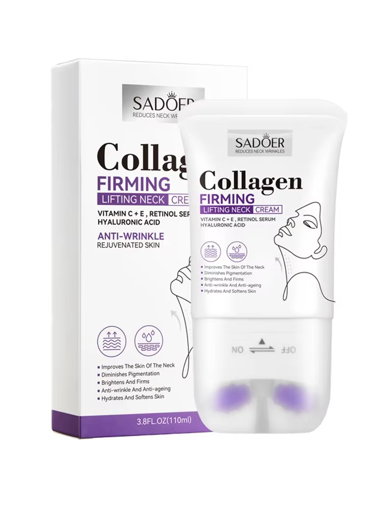 SADOER collagène raffermissant cou crème Lifting hydratant éclaircissant Message rouleau cou beauté