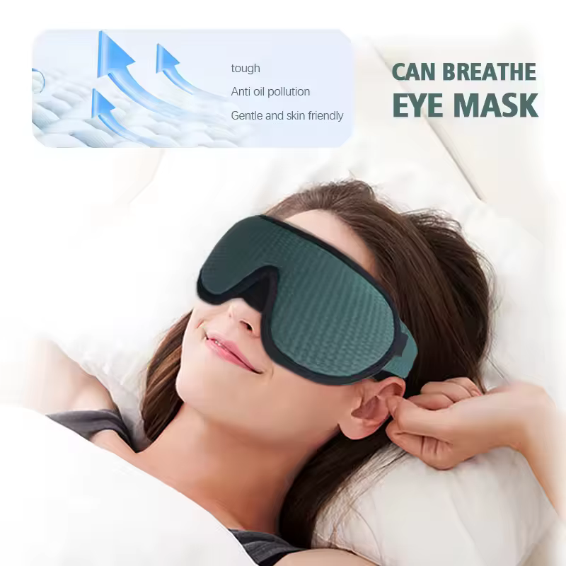 Masque pour les yeux de sommeil Contour 3D adapté aux dormeurs secondaires -100% occultant doux et sans stress -