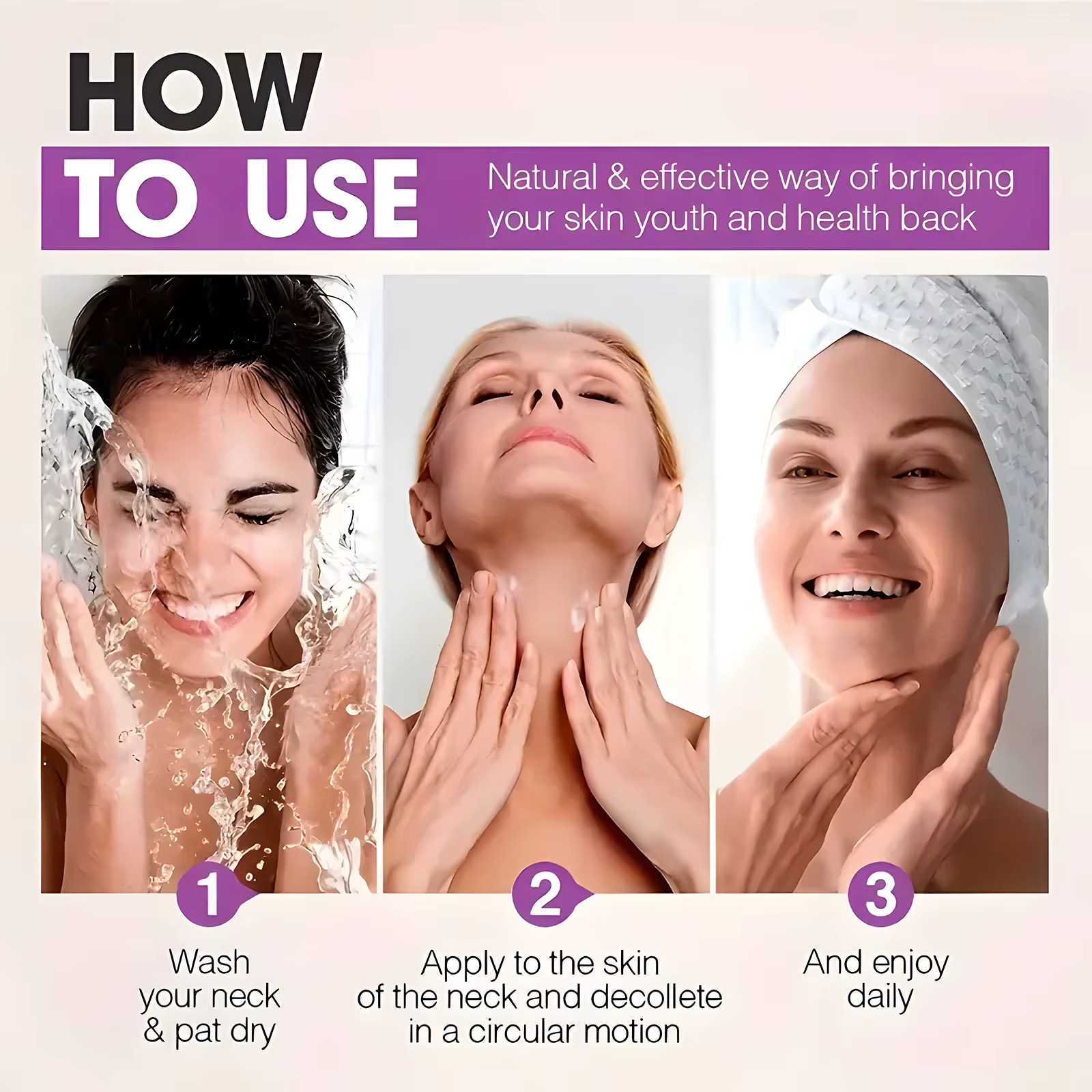 Crème anti-âge pour le cou