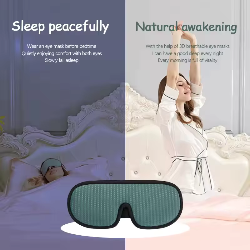 Masque pour les yeux de sommeil Contour 3D adapté aux dormeurs secondaires -100% occultant doux et sans stress -